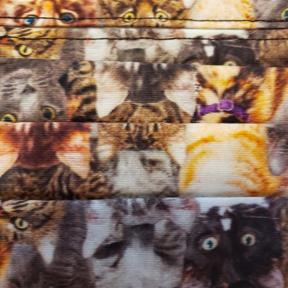Triple Layer Handmade Face Mask - Fun Kitten Faces - Picture 8 of 16